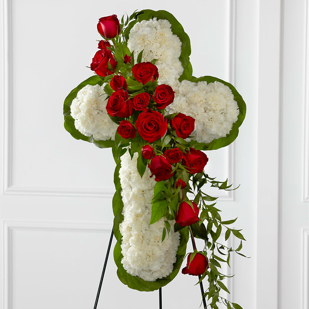 Floral Cross Easel – ALMENDRO'S FLOWER, Kissimmee FL