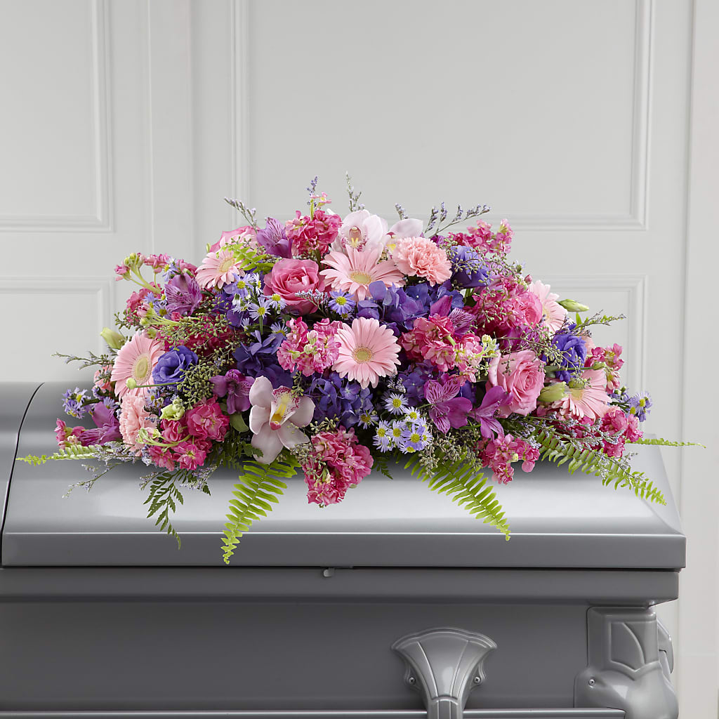 Glorious Garden Casket Spray – ALMENDRO'S FLOWER, Kissimmee FL