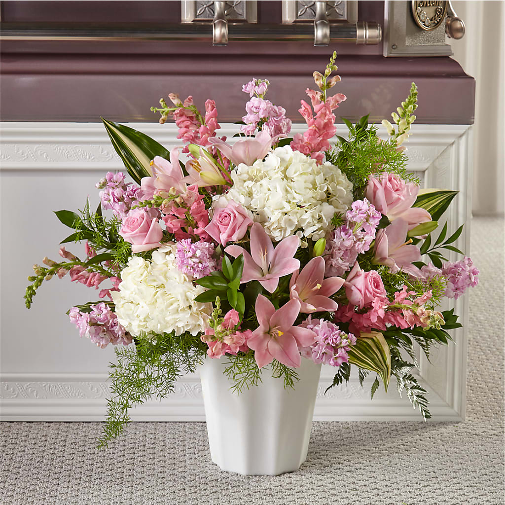 Simply Serene Floor Basket – ALMENDRO'S FLOWER, Kissimmee FL