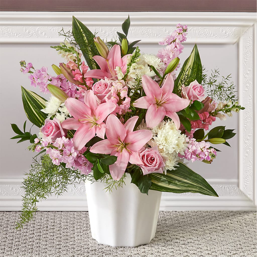 Simply Serene Floor Basket – ALMENDRO'S FLOWER, Kissimmee FL
