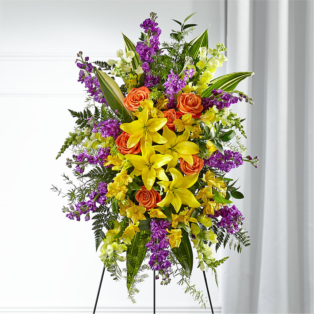 Thoughtful Prayers Standing Spray – ALMENDRO'S FLOWER, Kissimmee FL