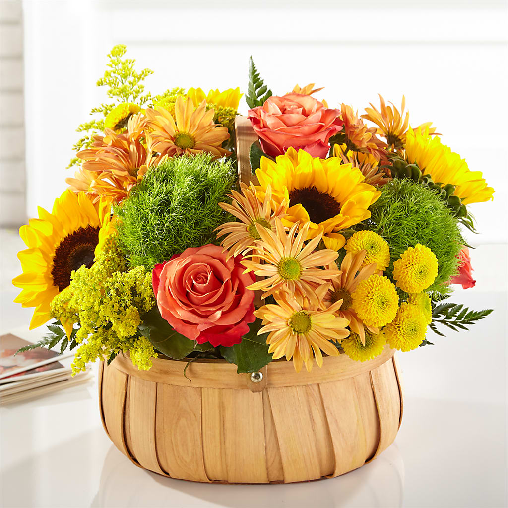 Harvest Sunflower Basket – ALMENDRO'S FLOWER, Kissimmee FL