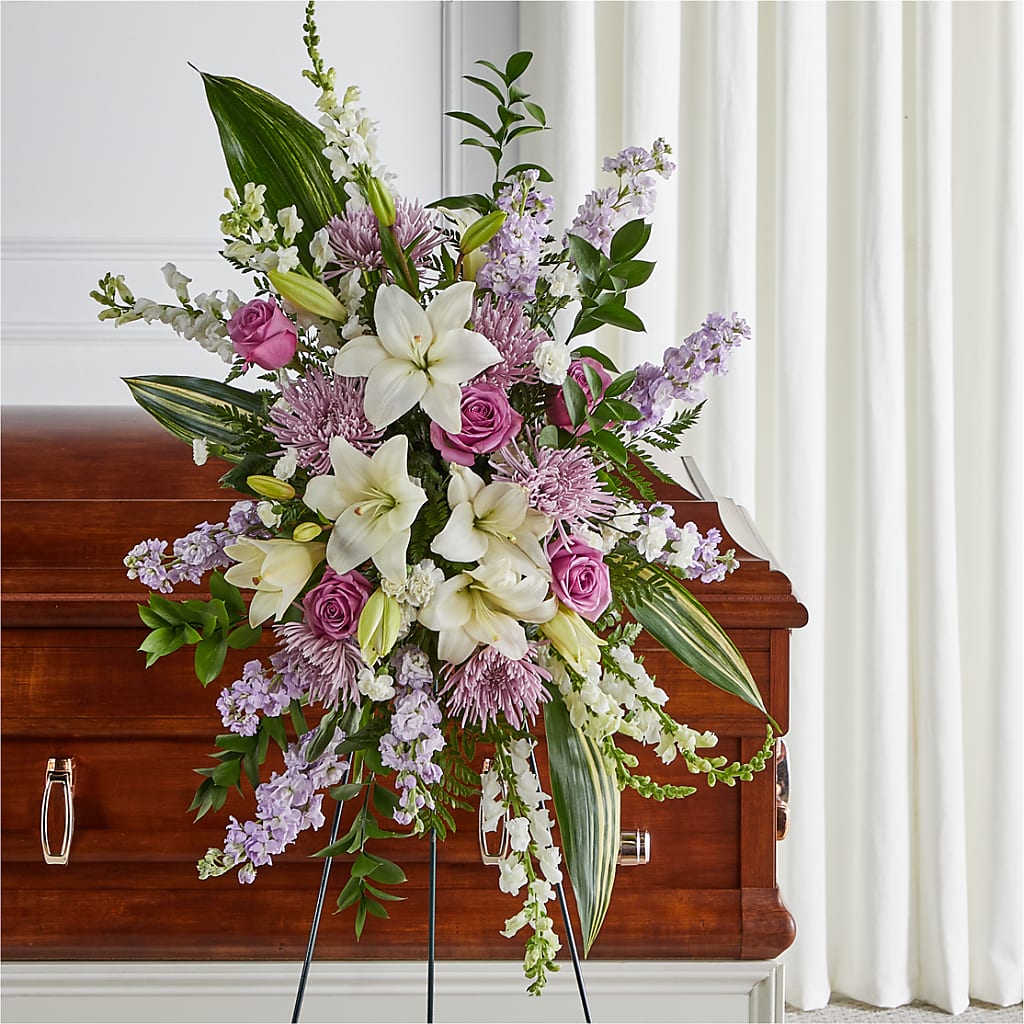 Grateful Hearts Standing Spray – ALMENDRO'S FLOWER, Kissimmee FL
