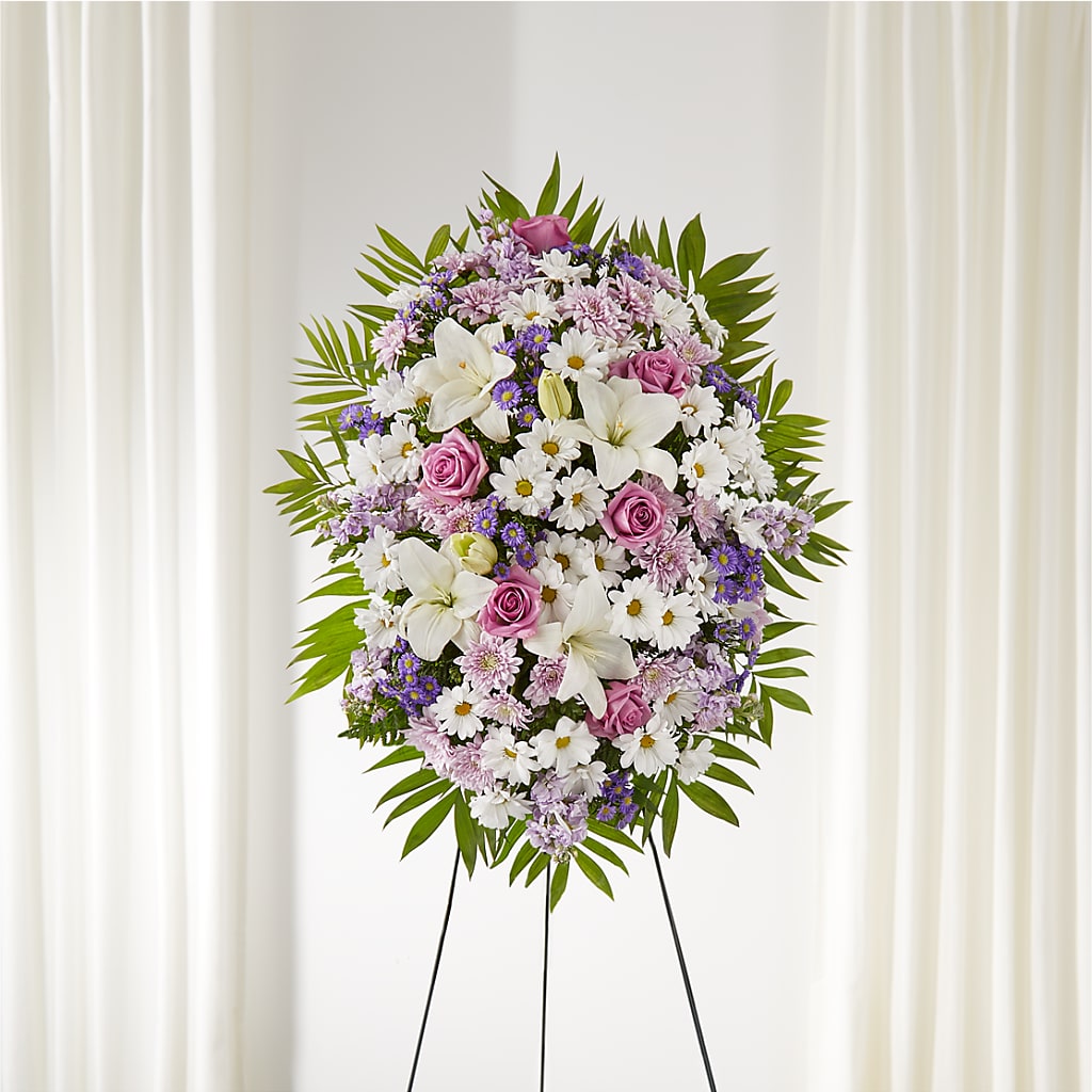 Surrounded by Love Standing Spray – ALMENDRO'S FLOWER, Kissimmee FL