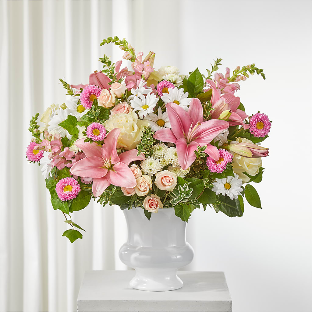 Empathetic Blooms Urn Arrangement – ALMENDRO'S FLOWER, Kissimmee FL