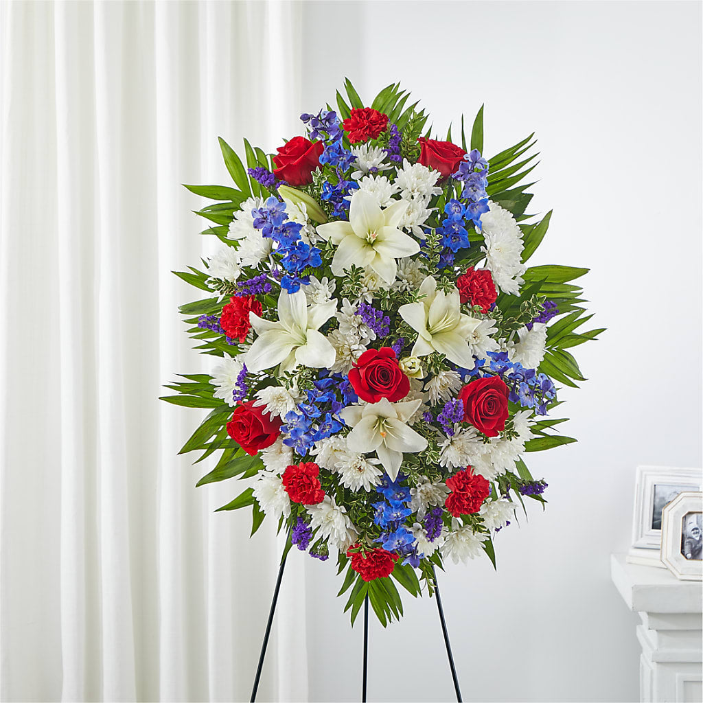 Cherished Service Standing Spray – ALMENDRO'S FLOWER, Kissimmee FL