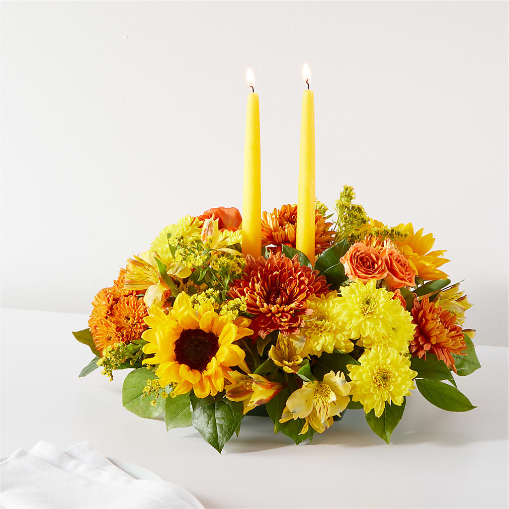 Autumn Harmony Centerpiece – ALMENDRO'S FLOWER, Kissimmee FL