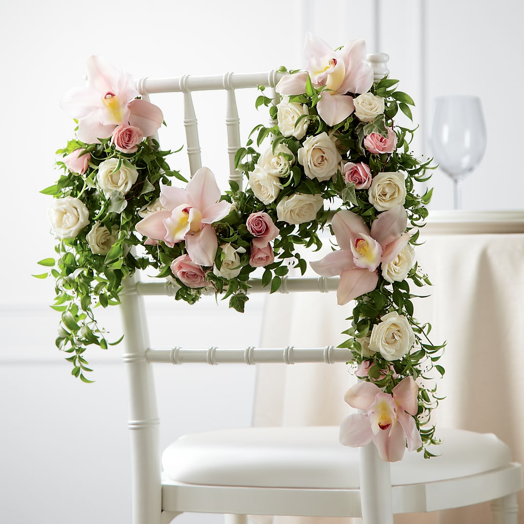 Orchid Rose Chair Décor – ALMENDRO'S FLOWER, Kissimmee FL