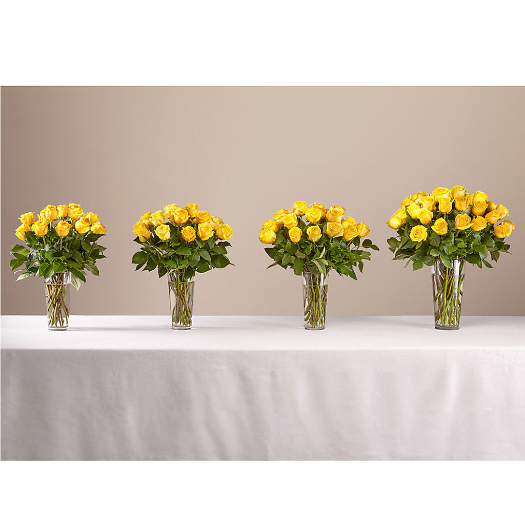 Long Stem Yellow Rose Bouquet – ALMENDRO'S FLOWER, Kissimmee FL