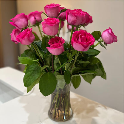 Long Stem Pink Rose Bouquet – ALMENDRO'S FLOWER, Kissimmee FL