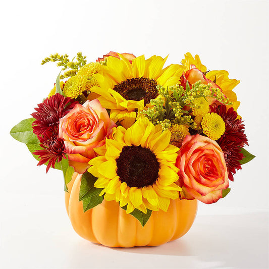 Golden Gourd Pumpkin Bouquet – ALMENDRO'S FLOWER, Kissimmee FL