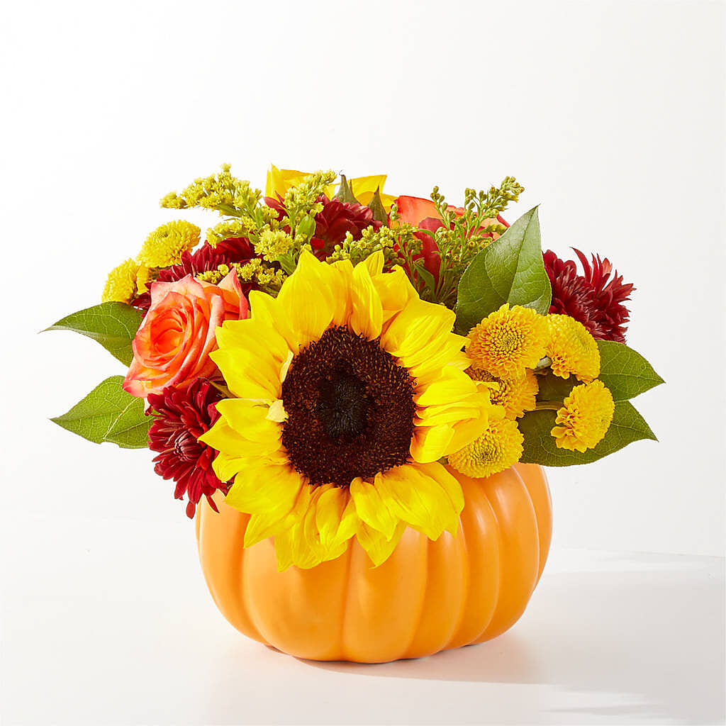 Golden Gourd Pumpkin Bouquet – ALMENDRO'S FLOWER, Kissimmee FL
