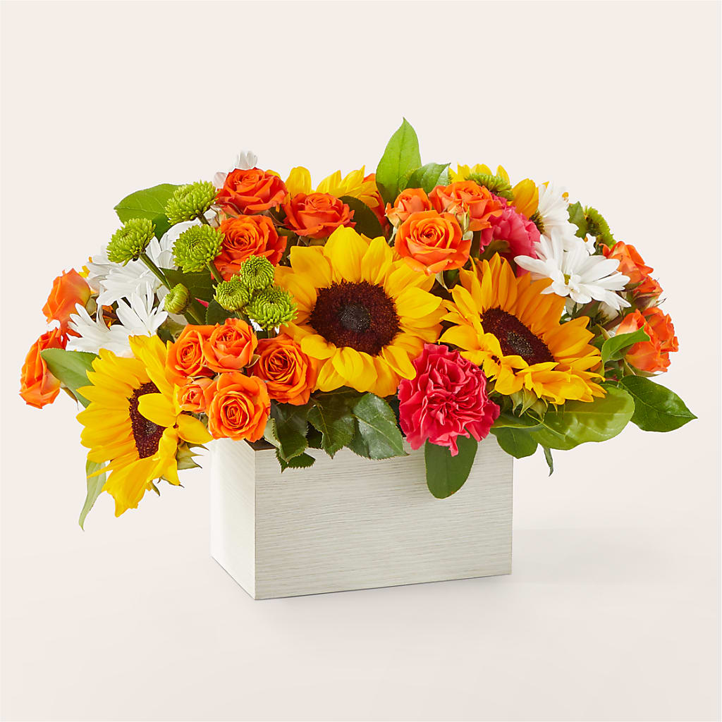Sun-drenched Blooms Box Bouquet – ALMENDRO'S FLOWER, Kissimmee FL