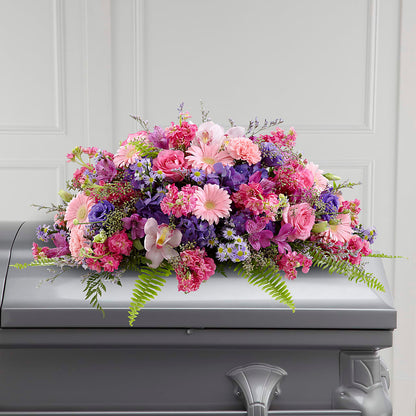 Glorious Garden Casket Spray – ALMENDRO'S FLOWER, Kissimmee FL