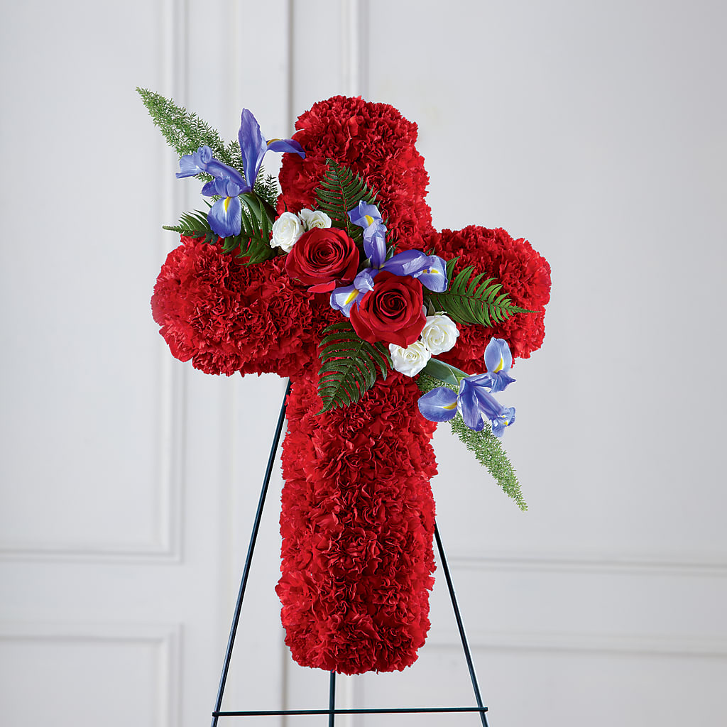 Faithful Hero Floral Cross – ALMENDRO'S FLOWER, Kissimmee FL