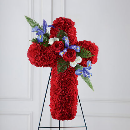 Faithful Hero Floral Cross – ALMENDRO'S FLOWER, Kissimmee FL