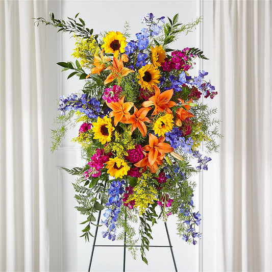 Sunlit Memories Standing Spray (Standard) – ALMENDRO'S FLOWER, Kissimmee FL