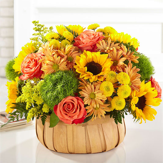 Harvest Sunflower Basket – ALMENDRO'S FLOWER, Kissimmee FL