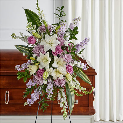 Grateful Hearts Standing Spray – ALMENDRO'S FLOWER, Kissimmee FL