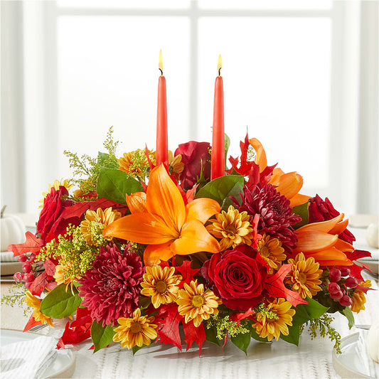 Autumn's Embrace Centerpiece – ALMENDRO'S FLOWER, Kissimmee FL
