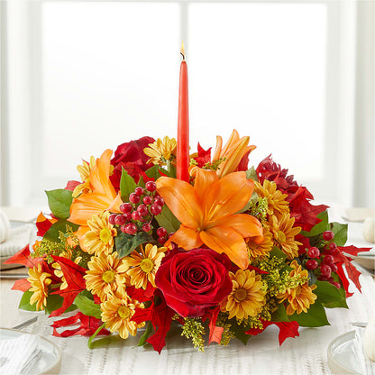 Autumn's Embrace Centerpiece – ALMENDRO'S FLOWER, Kissimmee FL